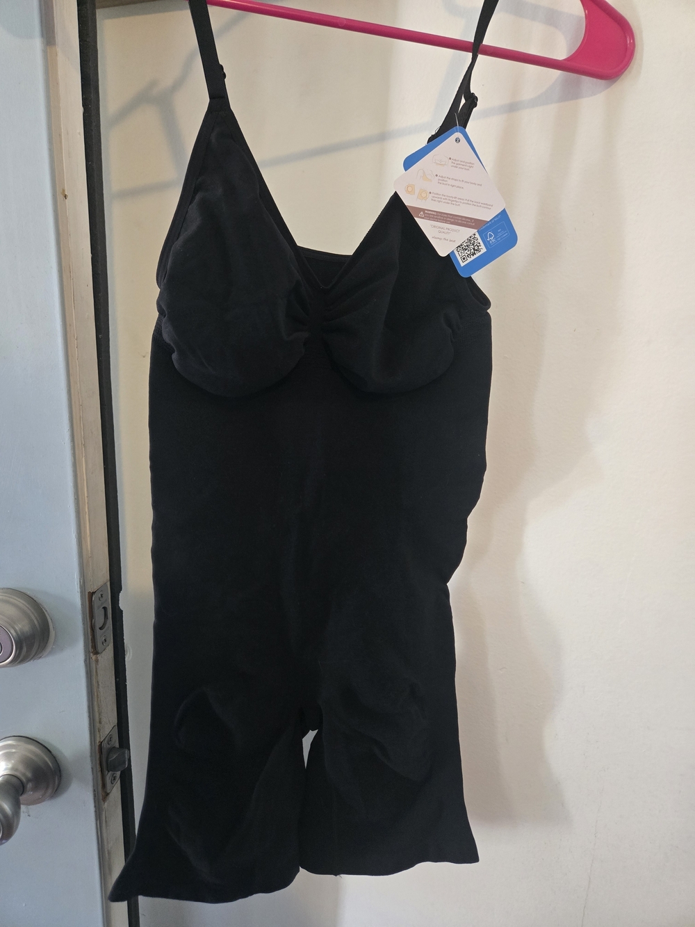 Black Shapewear Bodysuit with Built-In Bra